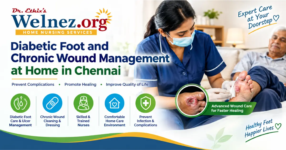 Diabetic Foot and Chronic Wound Management at Home in Chennai